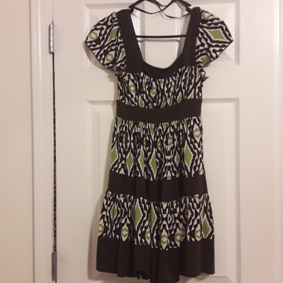 XOXO Dresses & Skirts - XOXO Dress Lime And Brown Size Small